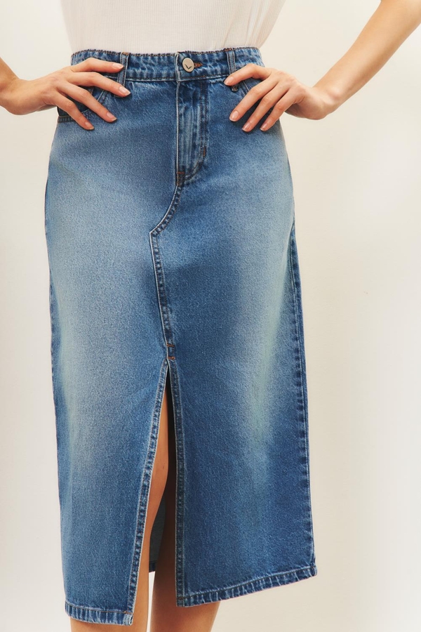 falda maxi denim