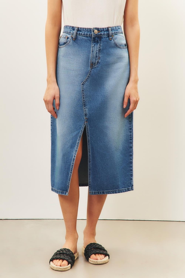 falda maxi denim