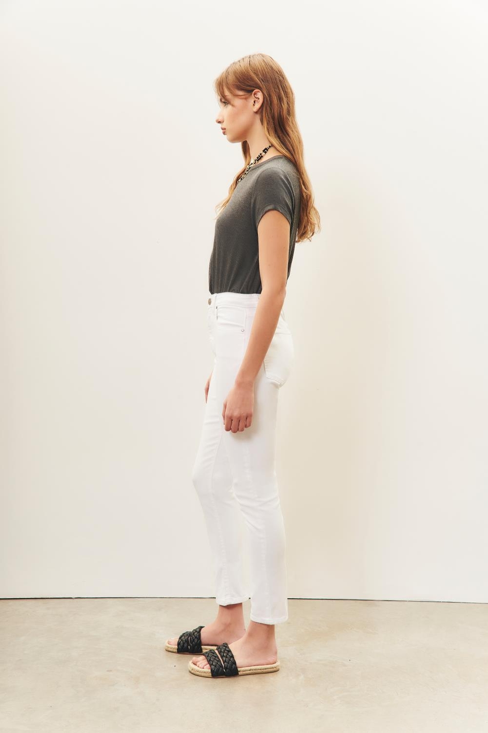 jean slim white new