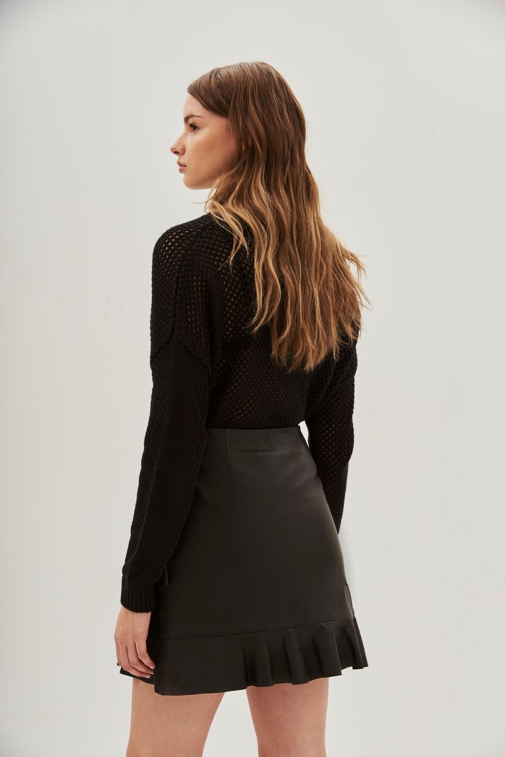 falda flown cuero