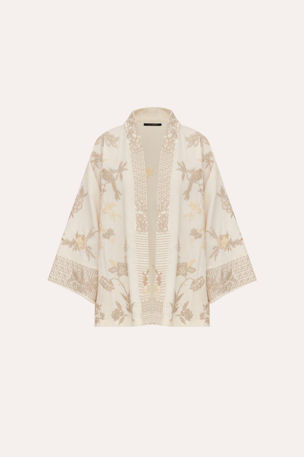 kimono tencel flower