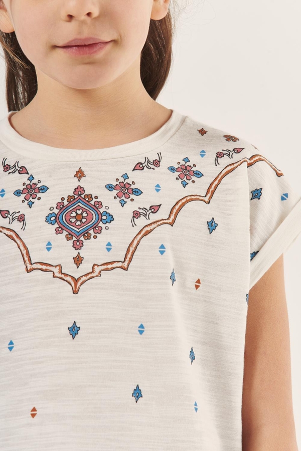 remera block flowers girls