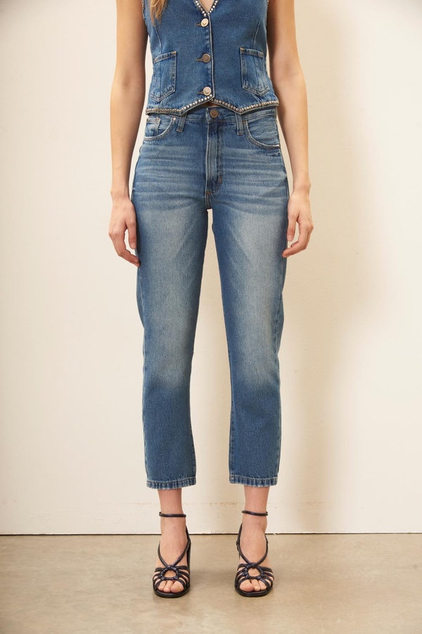 jean mom blue