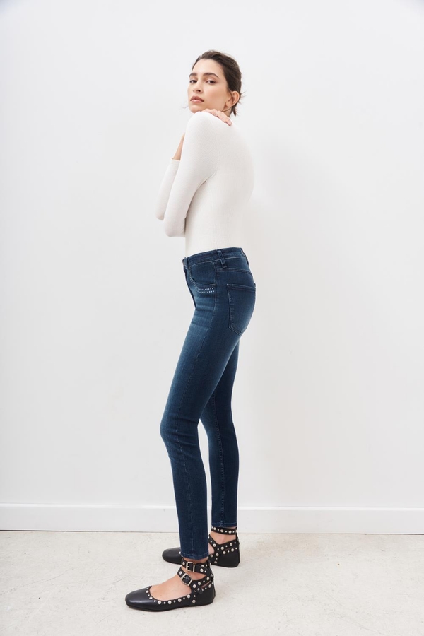 jean slim blue metal