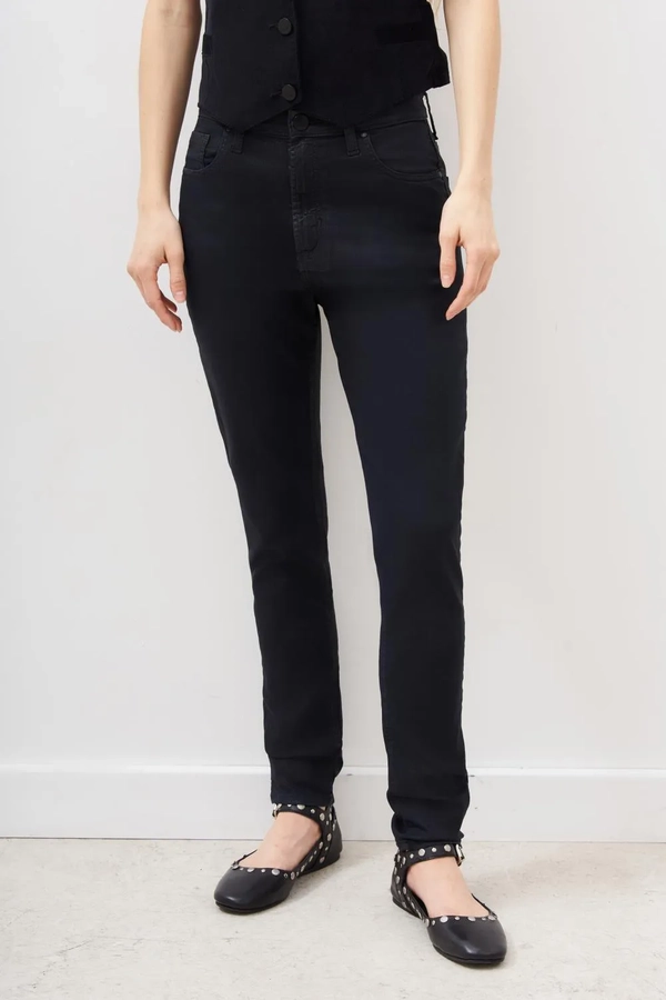 jean skinny satin black