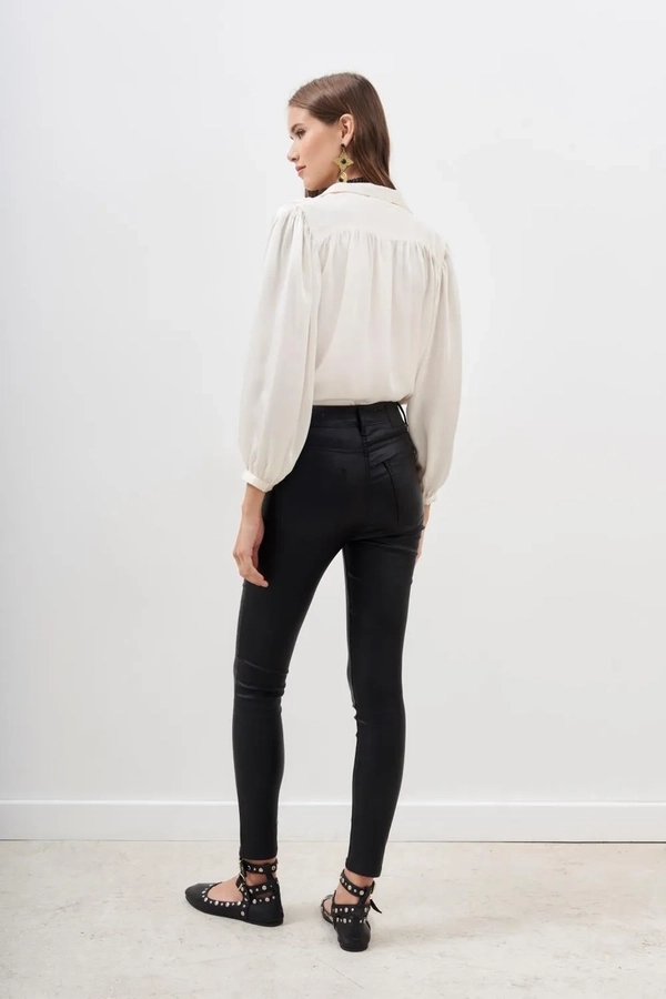 jean skinny satin blue black