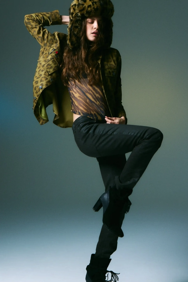 campera canvas leopard