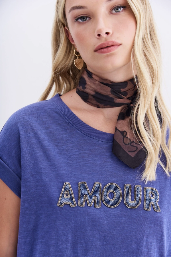 remera blue amour