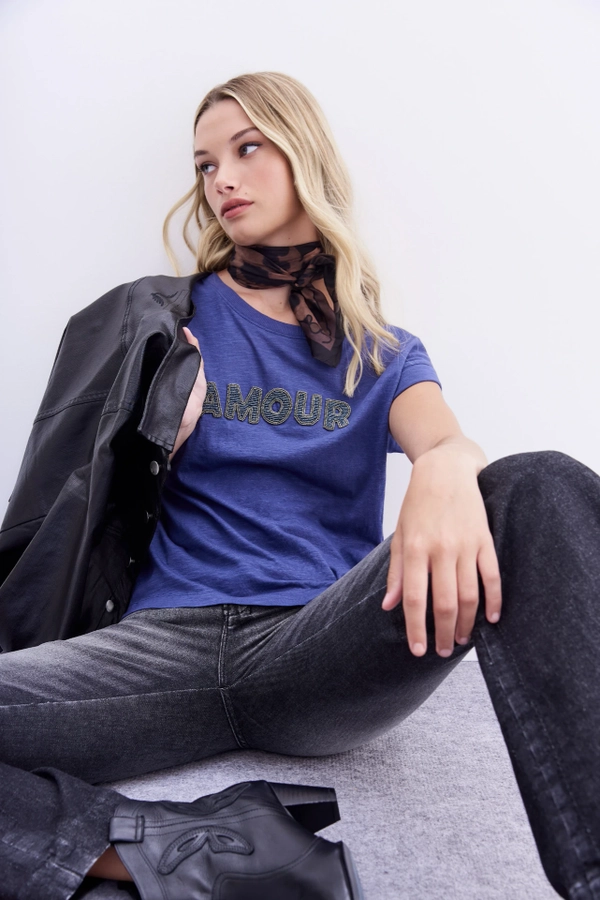 remera blue amour