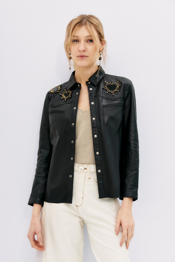 camisa bellota rocker cuero