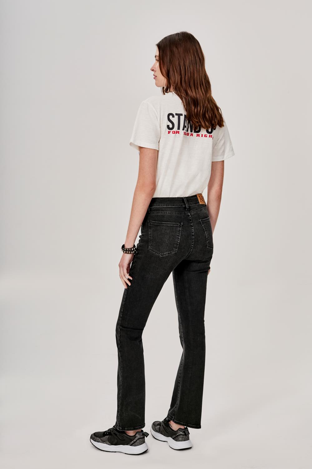Jean Flare High Rise Classic Black