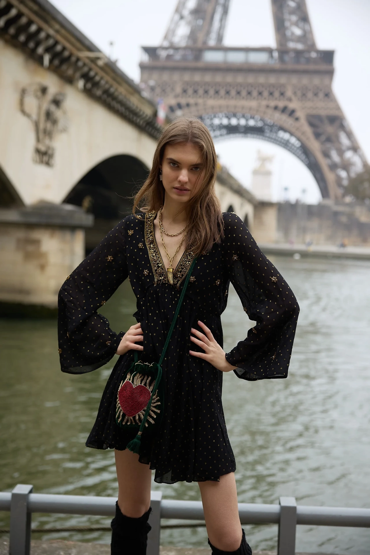 vestido bordado